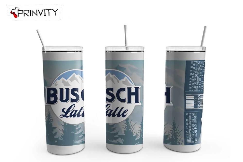 Busch Latte Beer 20oz Skinny Tumbler, Best Christmas Gifts For 2022- Prinvity