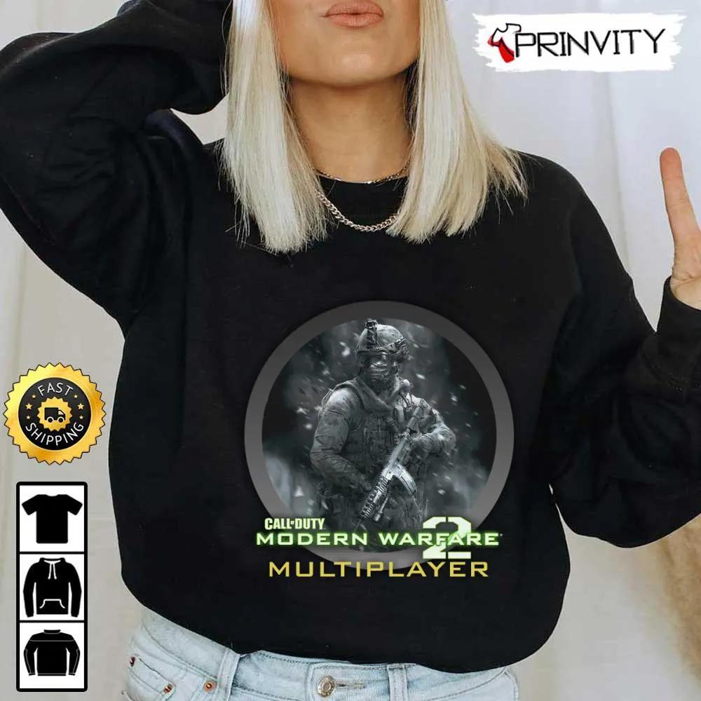 Call Of Duty Modern Warfare 2 Multiplayer T-Shirt, PC & PS4, Infinity Ward, Activision, Best Christmas Gifts For Fans, Unisex Hoodie, Sweatshirt, Long Sleeve - Prinvity