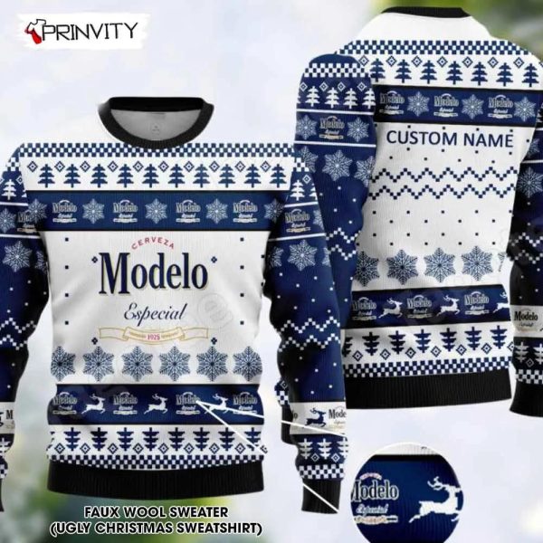 Cerveza Modelo Especial 1925 Beer Ugly Christmas Sweater, Faux Wool Sweater, Gifts For Beer Lovers, International Beer Day, Best Christmas Gifts For 2022 – Prinvity