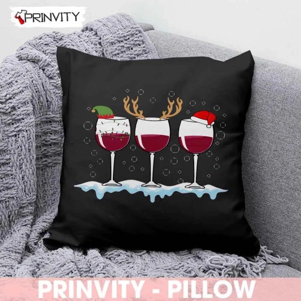 Christmas Cups Pillow, Best Christmas Gifts For 2022, Merry Christmas, Happy Holidays, Size 14”x14”, 16”x16”, 18”x18”, 20”x20′ – Prinvity