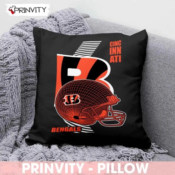 Cincinnati Bengals NFL Pillow, National Football League, Best Christmas Gifts For Fans, Size 14”x14”, 16”x16”, 18”x18”, 20”x20′ – Prinvity