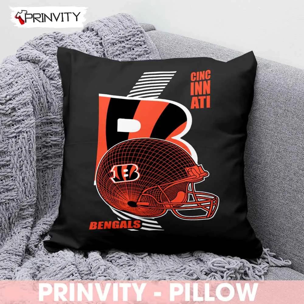 Cincinnati Bengals NFL Pillow, National Football League, Best Christmas Gifts For Fans, Size 14''x14'', 16''x16'', 18''x18'', 20''x20' - Prinvity