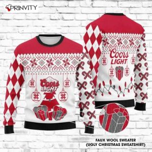 Coors Light Beer Ugly Sweater, Faux Wool Sweater, Christmas Gifts For Beer Lovers, International Beer Day, Best Christmas Gifts For 2022 - Prinvity
