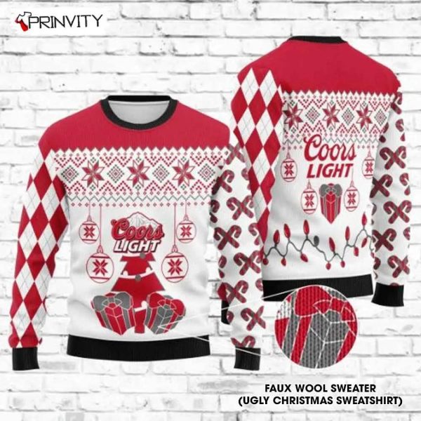 Coors Light Beer Ugly Sweater, Faux Wool Sweater, Christmas Gifts For Beer Lovers, International Beer Day, Best Christmas Gifts For 2022 – Prinvity