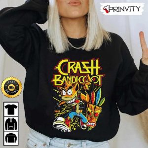 Crash Bandicoot Video Game T Shirt Best Christmas Gifts 2022 Unisex Hoodie Sweatshirt Long Sleeve Prinvity 2