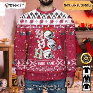 Customized Arizona Cardinals Ugly Christmas Sweater, Faux Wool Sweater, National Football League, Gifts For Fans Football Nfl, Football 3D Ugly Sweater, Merry Xmas – Prinvity