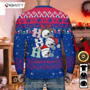 Customized Buffalo Bills Ugly Christmas Sweater Faux Wool Sweater National Football League Gifts For Fans Football NFL Football 3D Ugly Sweater Merry XMas Prinvity 3