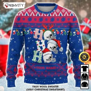 Customized Buffalo Bills Ugly Christmas Sweater Faux Wool Sweater National Football League Gifts For Fans Football NFL Football 3D Ugly Sweater Merry XMas Prinvity 4