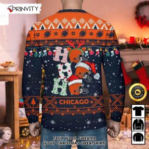 Customized Chicago Bears Ugly Christmas Sweater Faux Wool Sweater National Football League Gifts For Fans Football NFL Football 3D Ugly Sweater Merry XMas Prinvity 4