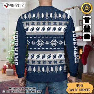 Customized Dallas Cowboys Ugly Christmas Sweater Faux Wool Sweater National Football League Gifts For Fans Football NFL Football 3D Ugly Sweater Merry XMas Prinvity 1