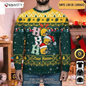 Customized Green Bay Packers Ugly Christmas Sweater Faux Wool Sweater National Football League Gifts For Fans Football NFL Football 3D Ugly Sweater Prinvity 3