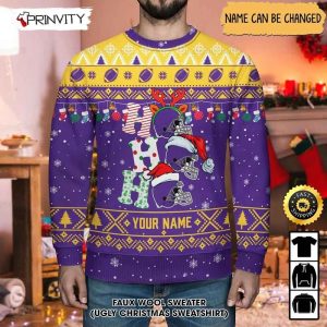 Customized Minnesota Vikings Ugly Christmas Sweater Faux Wool Sweater National Football League Gifts For Fans Football NFL Football 3D Ugly Sweater Merry XMas Prinvity 3