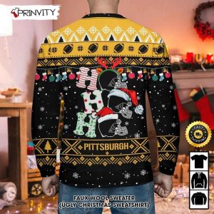 Customized Pittsburgh Steelers Ugly Christmas Sweater Faux Wool Sweater National Football League Gifts For Fans Football NFL Football 3D Ugly Sweater Prinvity 3