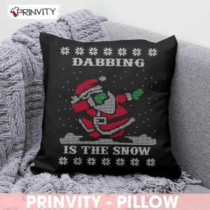Dabbing Is The Snow Santa Pillow Best Christmas Gifts For 2022 Merry Christmas Happy Holidays Prinvity HDCom0107 1