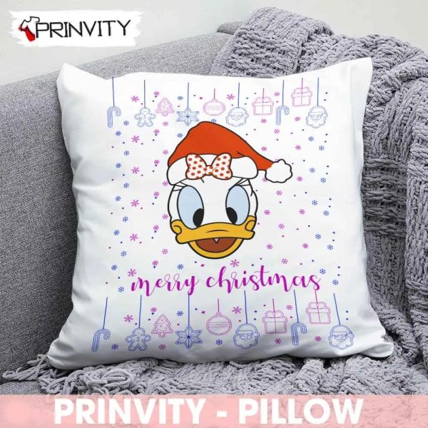 Daisy Duck Disney Best Christmas Gifts For Pillow, Merry Christmas, Happy Holidays, Size 14”x14”, 16”x16”, 18”x18”, 20”x20” – Prinvity