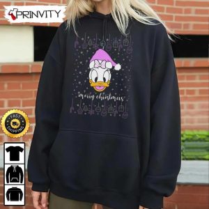 Daisy Duck Disney Christmas Design Pink And White Sweatshirt Best Christmas Gift For 2022 Merry Christmas Happy Holidays Unisex Hoodie T Shirt Long Sleeve Prinvity 2
