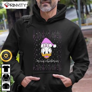 Daisy Duck Disney Christmas Design Pink And White Sweatshirt Best Christmas Gift For 2022 Merry Christmas Happy Holidays Unisex Hoodie T Shirt Long Sleeve Prinvity 3