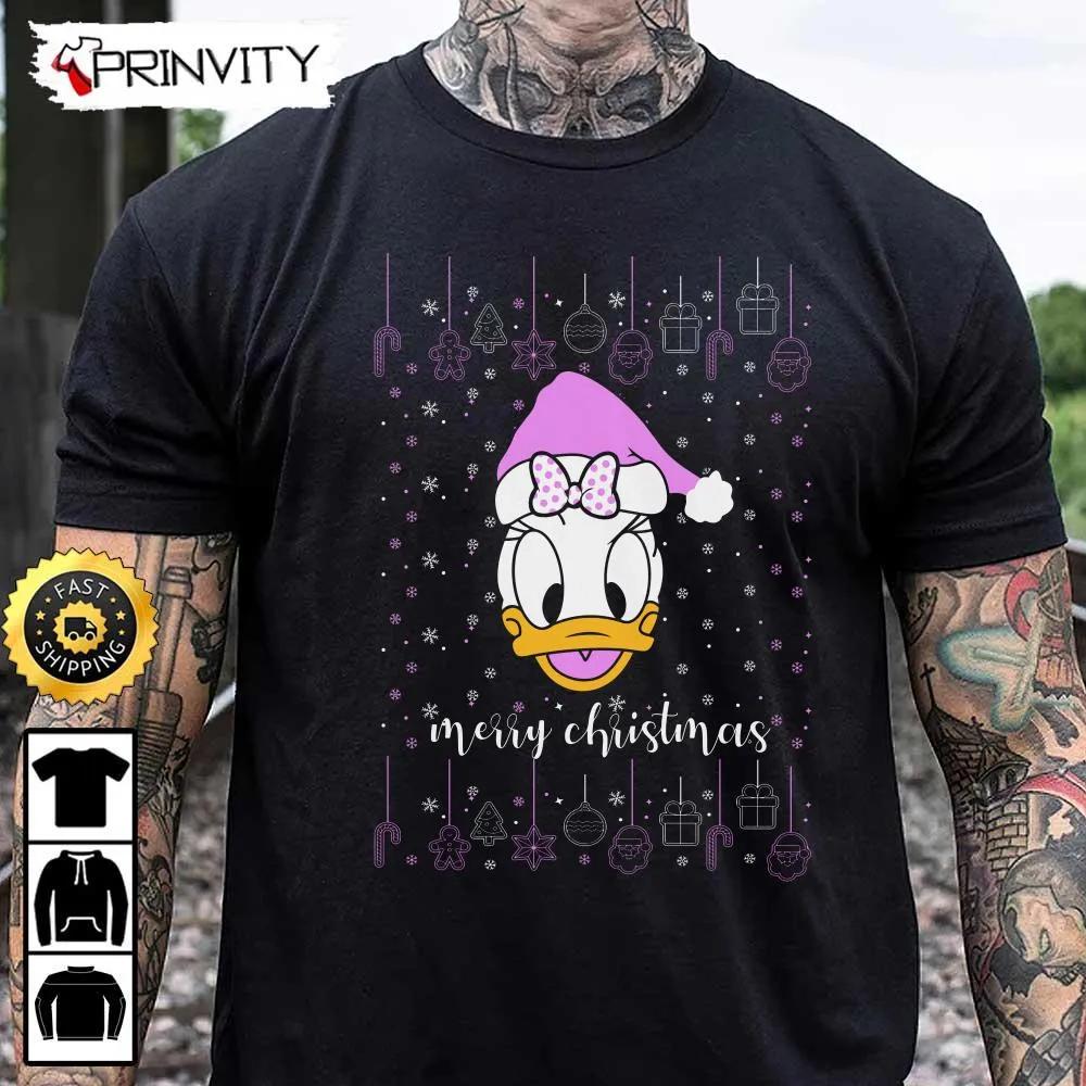 Daisy Duck Disney Christmas Sweatshirt, Best Christmas Gift For 2022, Merry Christmas, Happy Holidays, Unisex Hoodie, T-Shirt, Long Sleeve - Prinvity
