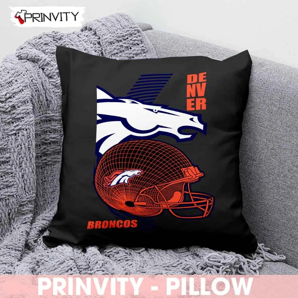 Denver Broncos NFL Pillow, National Football League, Best Christmas Gifts For Fans, Size 14''x14'', 16''x16'', 18''x18'', 20''x20' - Prinvity