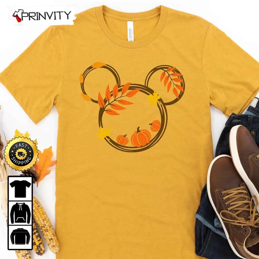 Disney Minnie And Mickey Thanksgiving Fall Trip T-Shirt, Walt Disney Best Thanksgiving Gifts For 2022, Autumn Happy Thankful, Unisex Hoodie, Sweatshirt, Long Sleeve - Prinvity