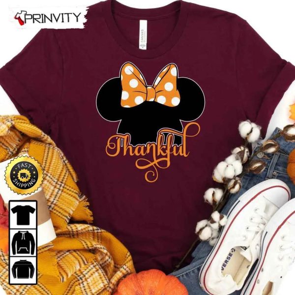 Disney Minnie And Mickey Thanksgiving Fall Trip T-Shirt, Walt Disney Best Thanksgiving Gifts For 2022, Autumn Happy Thankful, Unisex Hoodie, Sweatshirt, Long Sleeve – Prinvity