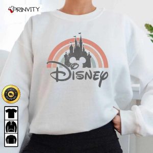 Disney Rainbow Castle Sweatshirt Disneyworld Sweat Disney Family Best Christmas Gifts 2022 Best Gifts For Disney Lover Unisex Hoodie T Shirt Long Sleeve Prinvity 1