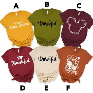 US Thanksgiving 2022 Disney Fall Family Cute Fall Sweatshirt Best Thanksgiving Gifts For 2022 Autumn Happy Thankful Unisex Hoodie T Shirt Long Sleeve Prinvity 1