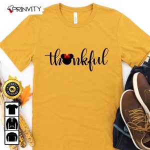 Disney Thanksgiving Fall Family Cute Fall T-Shirt, Best Thanksgiving Gifts For 2022, Autumn Happy Thankful, Unisex Hoodie, Sweatshirt, Long Sleeve – Prinvity