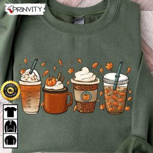 Fall Coffee Thanksgiving Fall Crewneck Pumpkin Spice Sweatshirt, Best Thanksgiving Gifts 2022, Autumn Happy Thankful, Unisex Hoodie, T-Shirt, Long Sleeve – Prinvity