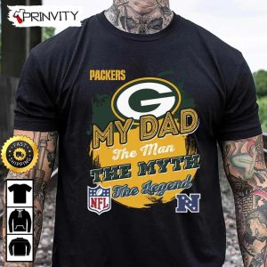 Green Bay Packers NFL My Dad The Man The Myth The Legend T Shirt National Football League Best Christmas Gifts For Fans Unisex Hoodie Sweatshirt Long Sleeve Prinvity 6