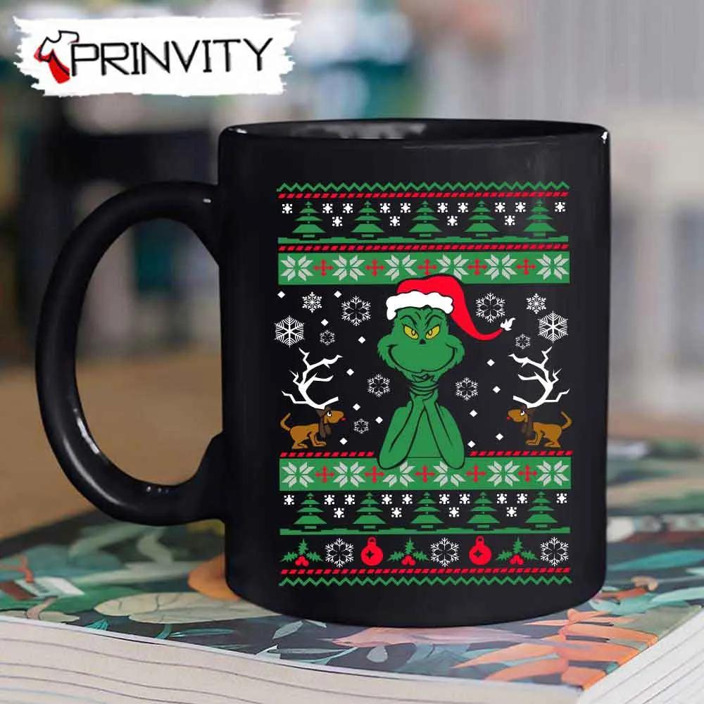 Grinch Merry Christmas Mug, Size 11oz & 15oz, Best Christmas Gifts 2022, Happy Holidays - Prinvity