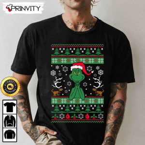 Grinch Merry Christmas Ugly Sweatshirt, Best Christmas Gifts 2022, Happy Holidays, Unisex Hoodie, T-Shirt, Long Sleeve - Prinvity
