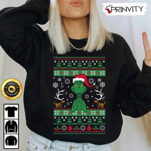 Grinch Merry Christmas Ugly Sweatshirt Best Christmas Gifts 2022 Happy Holidays Unisex Hoodie T Shirt Long Sleeve Prinvity 3
