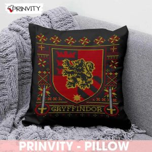 Gryffindor Harry Potter Pillow, Best Christmas Gifts 2022, Happy Holidays, Size 14”x14”, 16”x16”, 18”x18”, 20”x20” - Prinvity