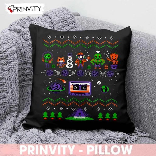 Guardians Of The Galaxy Pillow, Star-Lord, Gamora, Drax, Rocket, Raccoon, Groot, Best Christmas Gifts For 2022, Size 14”x14”, 16”x16”, 18”x18”, 20”x20′ – Prinvity