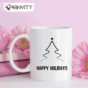 Happy Holidays Merry Christmas Tree Best Christmas Gift For Mug Size 11oz 15oz Merry Christmas Prinvity 1