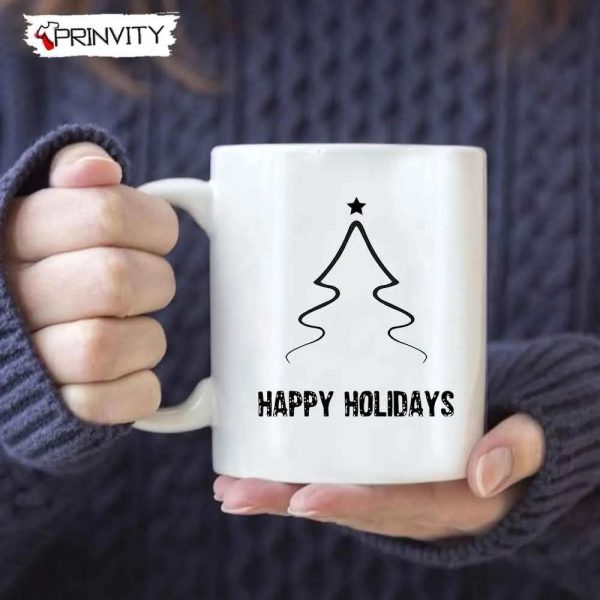 Happy Holidays Merry Christmas Tree Best Christmas Gift For Mug, Size 11Oz & 15Oz, Merry Christmas – Prinvity