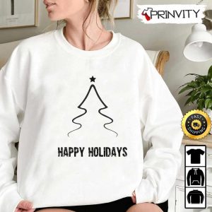 Happy Holidays Merry Christmas Tree Best Christmas Gift For Sweatshirt Merry Christmas Unisex Hoodie T Shirt Long Sleeve Prinvity 5