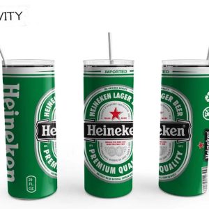 Heineken Beer 20oz Skinny Tumbler, Best Christmas Gifts For 2022- Prinvity
