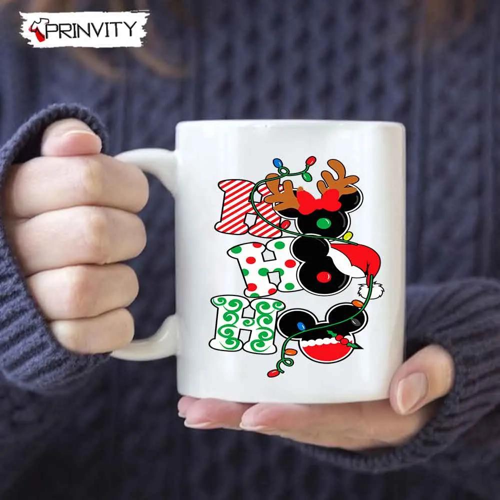 Hohoho Mickey And Minnie Disney Merry Christmas Mug, Size 11oz & 15oz, Best Christmas Gifts 2022, Happy Holidays - Prinvity