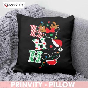 HoHoHo Mickey And Minnie Disney Merry Christmas Pillow Best Christmas Gifts 2022 Happy Holidays Prinvity 1