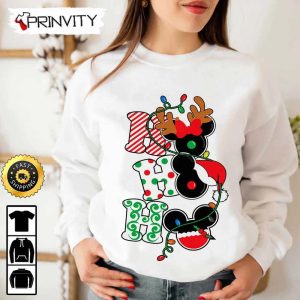 HoHoHo Mickey And Minnie Disney Merry Christmas Sweatshirt Best Christmas Gifts 2022 Happy Holidays Unisex Hoodie T Shirt Long Sleeve Prinvity 1
