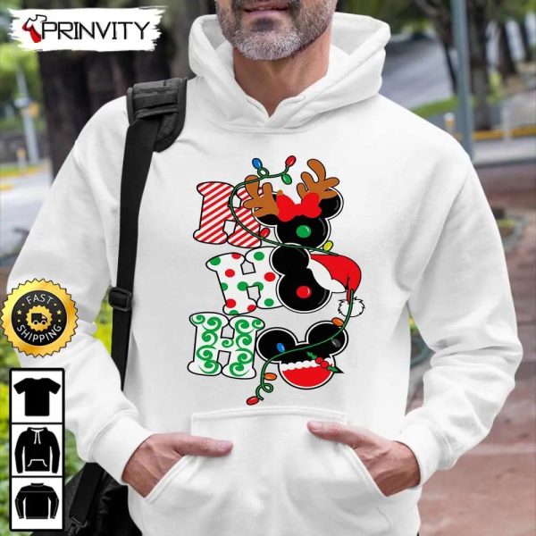Hohoho Mickey And Minnie Disney Merry Christmas Sweatshirt, Best Christmas Gifts 2022, Happy Holidays, Unisex Hoodie, T-Shirt, Long Sleeve – Prinvity