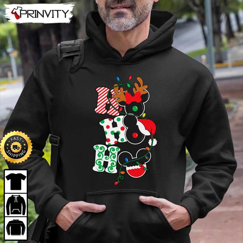 Hohoho Mickey And Minnie Disney Merry Christmas Sweatshirt, Best Christmas Gifts 2022, Happy Holidays, Unisex Hoodie, T-Shirt, Long Sleeve - Prinvity