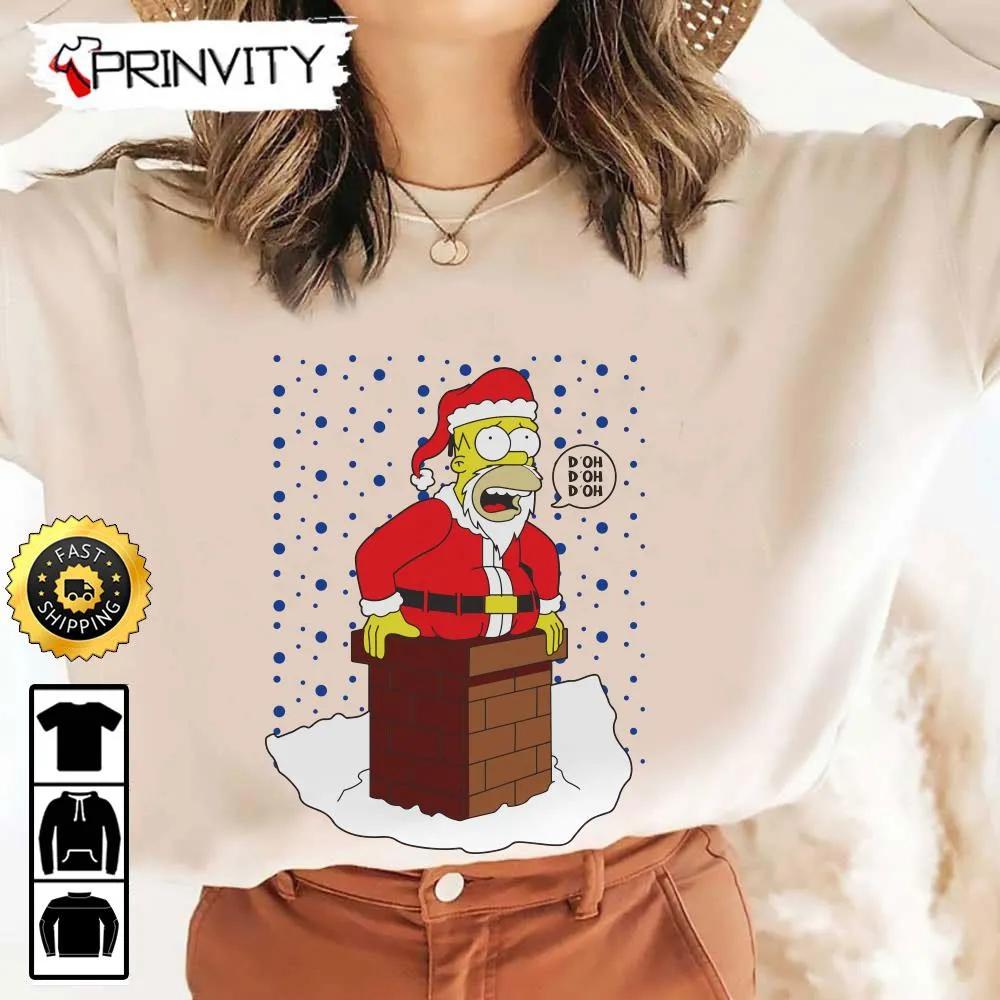 Homer Simpson Best Christmas Gift For The Simpsons Tv Series Fans Christmas Sweatshirt, Merry Christmas, Happy Holidays, Unisex Hoodie, T-Shirt, Long Sleeve - Prinvity