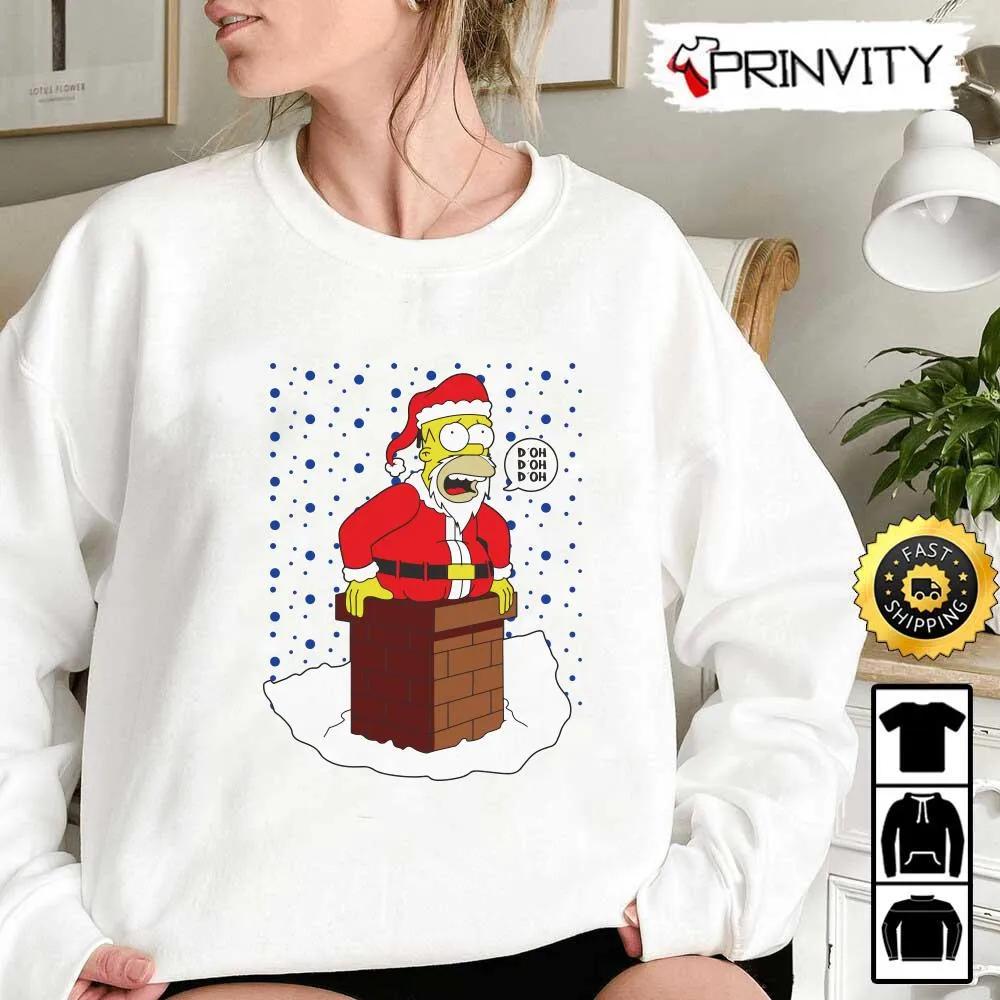 Homer Simpson Best Christmas Gift For The Simpsons Tv Series Fans Christmas Sweatshirt, Merry Christmas, Happy Holidays, Unisex Hoodie, T-Shirt, Long Sleeve - Prinvity