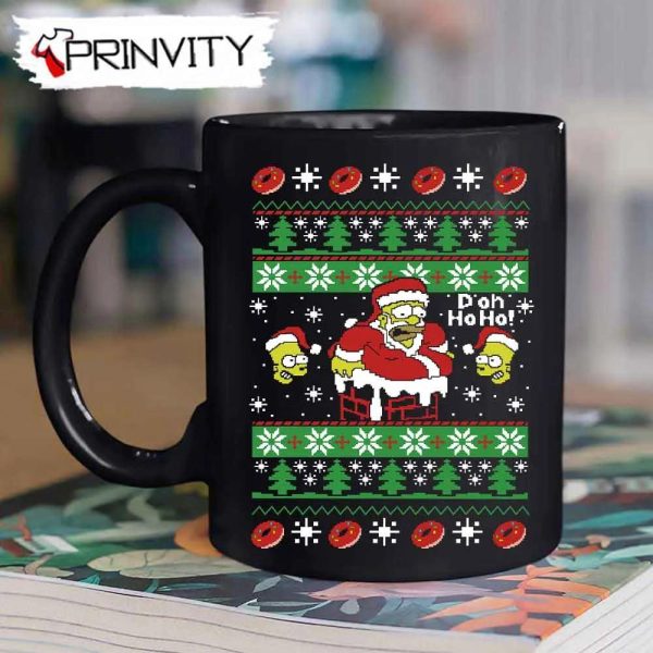 Homer Simpson Chimney Funny Mug, Size 11oz & 15oz, Best Christmas Gifts 2022, Happy Holidays – Prinvity
