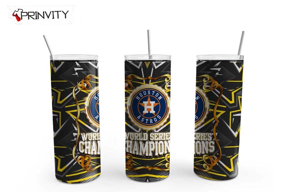 Houston Astros 2022 World Series Champion 20oz Skinny Tumbler, National Football League, Best Christmas Gifts For Fans - Prinvity