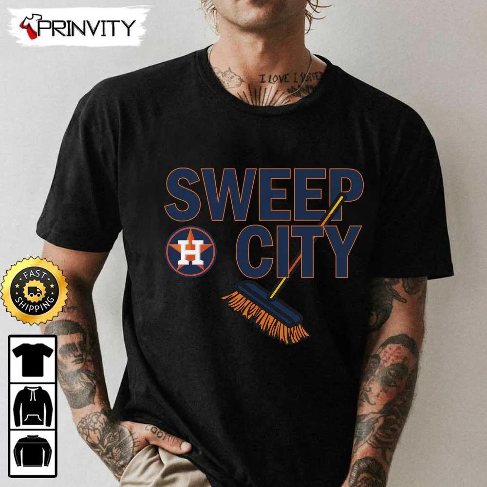 Houston Astros 2022 World Series Sweep City T-Shirt, Major League Baseball, Gifts For Fans Baseball Mlb, Unisex Hoodie, Sweatshirt, Long Sleeve - Prinvity