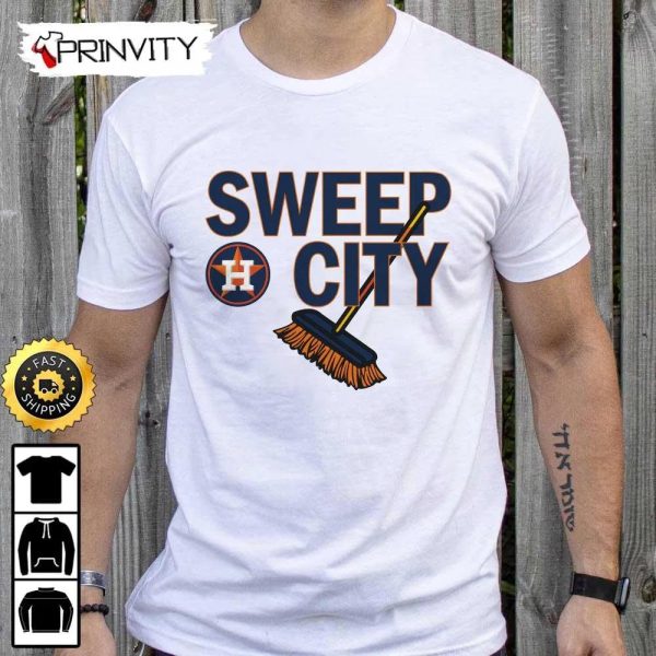 Houston Astros 2022 World Series Sweep City T-Shirt, Major League Baseball, Gifts For Fans Baseball Mlb, Unisex Hoodie, Sweatshirt, Long Sleeve – Prinvity